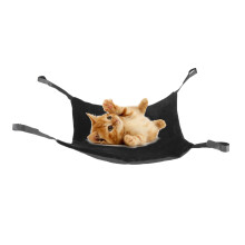 Cama suspensa de lã macia para animais de estimação de pequeno porte, rede de camada dupla com prendedores, design de malha ventilada, rede