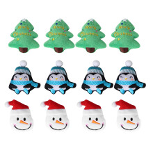 Toppe ricamate termoadesive per vacanze invernali, applicazioni decorative a tema natalizio, abbigliamento per bambini, accessori per feste,