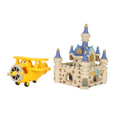 Grotte en résine pour aquarium, cachette pour poissons avec motif d'avion, décorations en résine pour aquarium, cachette sûre et non toxique pour