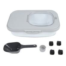Collapsible Pet Food Scoop Large Capacity Measuring Scoop Included Pet Food Scoop With Airtight Dustproof Storage And Portion Control For Dogs Cats