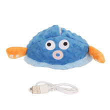 Brinquedo para limpeza dos dentes de cães, pelúcia interativa e recarregável com sons divertidos de papel amassado, forro resistente a mordidas,