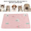 Newborn Changing Pad with 3-Layer Construction, Washable Reusable Diaper Mat Featuring Waterproof Core, Soft Cotton Breathable Fabric, Foldable 7