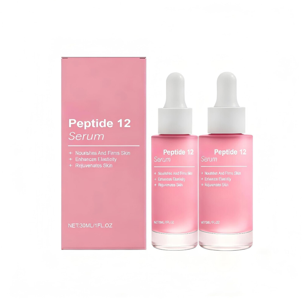Peptide Face Serum with Niacinamide and Bakuchiol, AntiAging Hydrating Formula for Radiant Skin, 1 Fl Oz, 2 Pcs