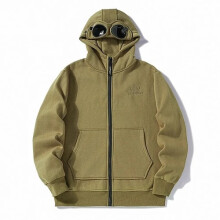 (Green, L) Long Sleeve Zipper Hooded Lens Top/Jacket New