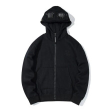 (Black, XL) Long Sleeve Zipper Hooded Lens Top/Jacket New