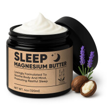 Magnesium Sleep Cream with Lavender and Arnica for Legs and Feet, Deep Hydration Night Lotion