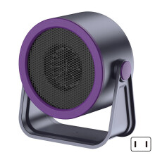 (US plug, Grey) 2 Speed Portable Desktop Heaters Indoor Hand Foot Warmer Fan for Home/Office