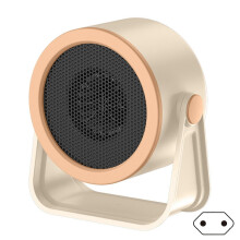 (EU plug, Rice White) 2 Speed Portable Desktop Heaters Indoor Hand Foot Warmer Fan for Home/Office