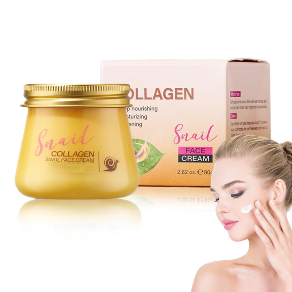 Cream Snail Face With Collagen For Deep Hydration, Brightening, Antiwrinkle And Firming Care (1 Pc)