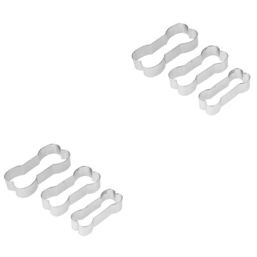 (2x) 3 Pcs Biscuit Mold Dog Baking Bone Cookie Halloween
