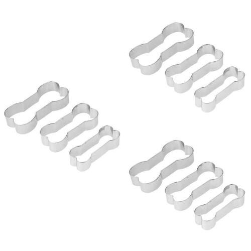 (3x) 3 Pcs Biscuit Mold Dog Baking Bone Cookie Halloween