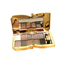 Colorful Shimmer Glitter Eyeshadow Palette with Brush and Mirror, Pigmented Long Lasting