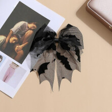 (Style 4) Spring Clip Spider Web Hair Clip Star Halloween Hairpin Bats Head Veils Cosplay