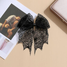 (Style 5) Spring Clip Spider Web Hair Clip Star Halloween Hairpin Bats Head Veils Cosplay