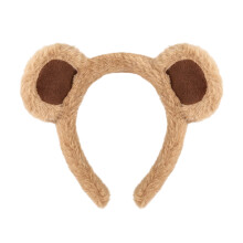 Bear Ears Children Headband, Cute Cartoon Ear Headbands Animal Costume, Animal Party Costume Accessories, for Party Costume Cosplay Decoration(Khaki)