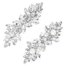 Glas-Marquise-Haarspangen, 2 Stück, Haarnadeln aus Legierung mit Strassperlen und Kristallverzierungen, elegante Braut-Haaraccessoires für