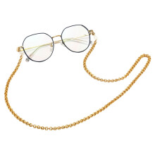 Chaîne de lunettes dorée pour femme (1 pièce), cordon léger et résistant aux rayures, design rétro, chaîne de cou tendance pour lunettes.