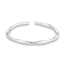 1 stk. sølvarmbånd for kvinner justerbar åpen mansjett sølvarmbånd, polerte lette armbånd for kvinner perfekt for daglig og formell bruk,