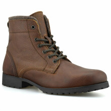 (Brown, UK 7) Mens Leather Military Combat Lace Up Walking Work Ankle Biker Boots Shoes Size