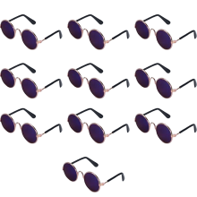 Modisch und bequem, vielseitig einsetzbar, Vintage-Sonnenbrille im Hippie-Stil mit kleinem Kreis, lustige Brille mit niedlichem Welpen- und