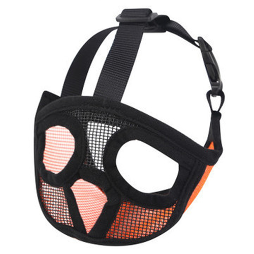 Bulldog Muzzle with Eyehole Design, Skin Friendly Adjustable Mesh Dog Muzzle for Anti Biting