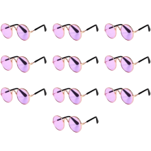 Modisch und bequem, vielseitig einsetzbar, Vintage-Sonnenbrille im Hippie-Stil mit kleinem Kreis, lustige Brille mit niedlichem Welpen- und