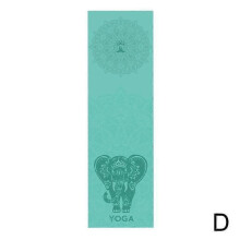 (Green Lucky Elephant) Non-Slip Yoga Pilates Mat Cover Towel Blanket Fitness Exercise Q BEST G8 FAST