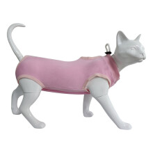 Cat Recovery Suit Shirt, Comfort and Safety Soft & Breathable Fabric, Snap Closure & Protective Band for Post Operative Care Designed for Female