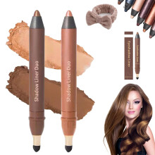 Waterproof Dual Eyeliner Eyeshadow Stick 2in1 Design with BuiltIn Blender, LongLasting Wear (2PCSE)