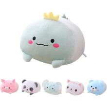 Peluche in cotone imbottito dal design luminoso e colorato, comodo giocattolo di peluche a forma di animale, regalo per cuscino da lettura e per