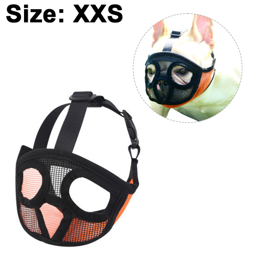 Bulldog Muzzle with Eyehole Design, Skin Friendly Adjustable Mesh Dog Muzzle for Anti Biting 1