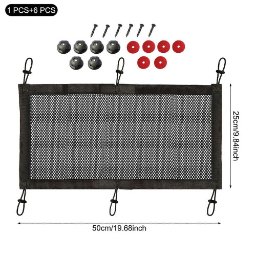 (25x50cm) Socket Network Pocket Under Desk Cable Management Net Storage Net Under Table Cord Management Mesh Organizer Flexible Wire Hider