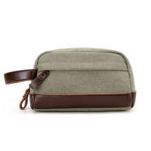 Casual Men's Handbag Canvas Clutch Bag Green 23x13x12cm Stylish Lightweight Travel Tote Bag