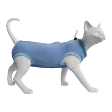 Cat Recovery Suit Shirt, Soft & Breathable Fabric Designed for Female, Snap Closure & Protective Band for Comfort and Safety in Post Operative Care