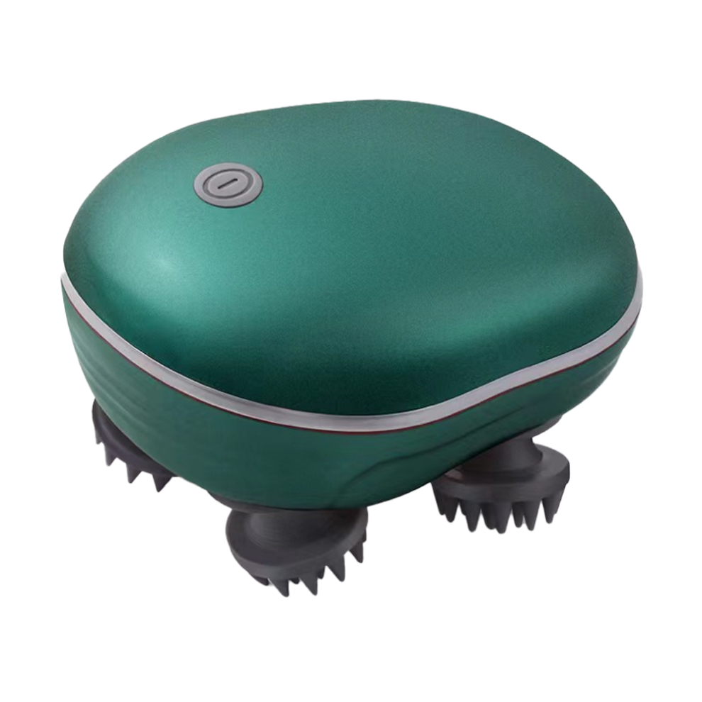 Electric Pet Massager for Dogs and Cats, Cordless Handheld Massager with 4 Massage Heads and 96 Soft Nodes, Adjustable Speeds for Soothing Muscle Reli