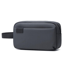 Casual Men's Handbag Grey Clutch Bag, Lightweight Simple Design, 23x7.5x13cm, Stylish Gray Tote for Everyday Use