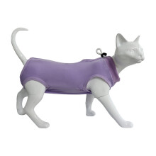 Cat Recovery Suit Shirt, Soft & Breathable Fabric Designed for Female, Snap Closure & Protective Band for Comfort and Safety in Post Operative Care