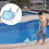 Extra Large Pool Skimmer Net, Solid Pool Skimmer Net With Adjustable Length Telescopic Pole For Pools And Ponds 6