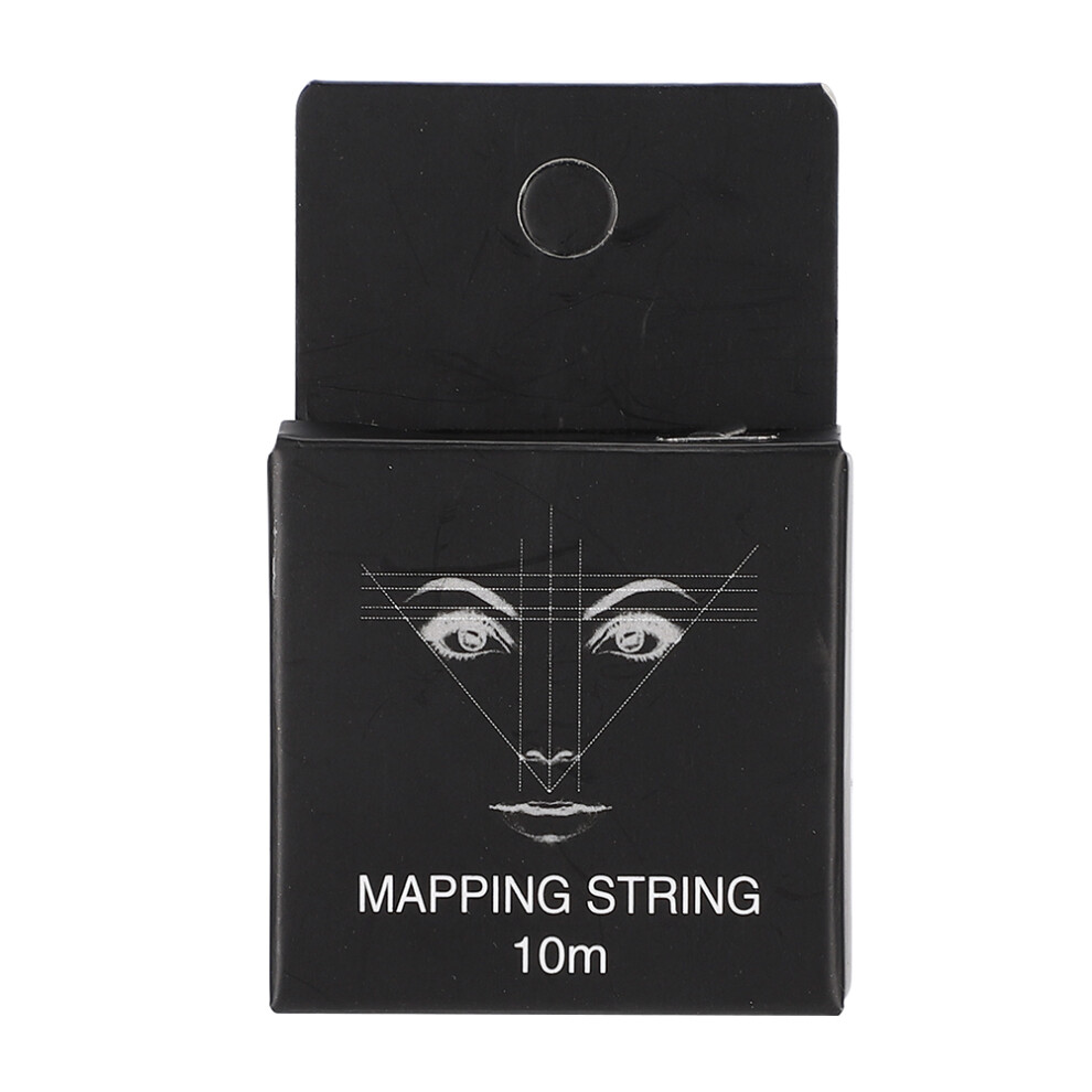 Hypoallergenic Cosmetic Grade Pigment Microblading String Pre-Inked Brow Mapping Thread Detoxifying Bamboo Charcoal Thin String Measuring Tool for