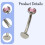 Piercing κοιλιάς με επίπεδη πλάτη και μοτίβο εμπνευσμένο από το νερό, δαχτυλίδι 4