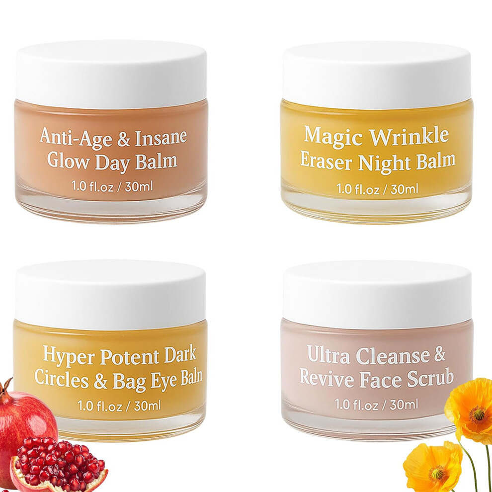 Mature Skin Face Balm with Squalane and Arctic Rosehip, Deep Hydration 4in1 AntiAging Moisturizer