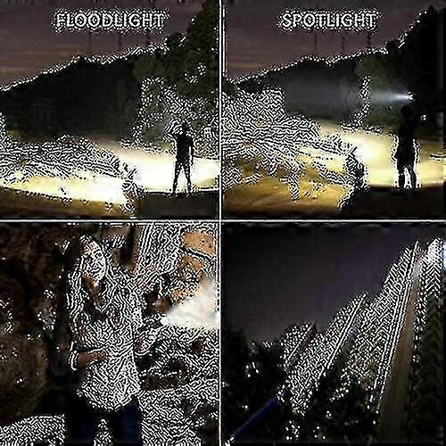 High Power Led Flashlight Set with 18650 Rechargeable Batteries,wit... 2