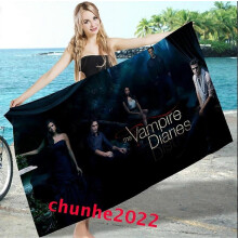 (70x140cm, #10) The Vampire Diaries 3D Microfiber Bath Towel Swim Beach Towel Blanket Turt Gift