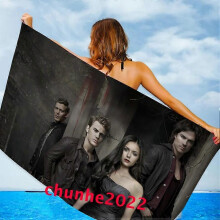 (70x140cm, #22) The Vampire Diaries 3D Microfiber Bath Towel Swim Beach Towel Blanket Turt Gift