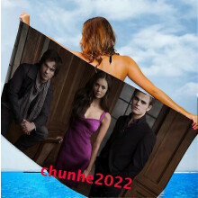 (70x140cm, #23) The Vampire Diaries 3D Microfiber Bath Towel Swim Beach Towel Blanket Turt Gift