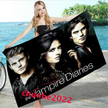 (70x140cm, #07) The Vampire Diaries 3D Microfiber Bath Towel Swim Beach Towel Blanket Turt Gift