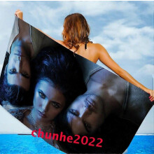 (70x140cm, #19) The Vampire Diaries 3D Microfiber Bath Towel Swim Beach Towel Blanket Turt Gift