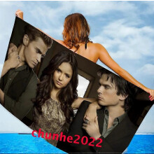 (70x140cm, #20) The Vampire Diaries 3D Microfiber Bath Towel Swim Beach Towel Blanket Turt Gift