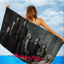 (70x140cm, #21) The Vampire Diaries 3D Microfiber Bath Towel Swim Beach Towel Blanket Turt Gift