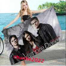 (70x140cm, #08) The Vampire Diaries 3D Microfiber Bath Towel Swim Beach Towel Blanket Turt Gift